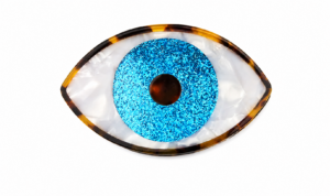 Pince à Cheveux Oeil - Bleu pailletée - Coucou Suzette