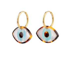 Boucles d'oreilles Oeil  Bleu - Coucou Suzette
